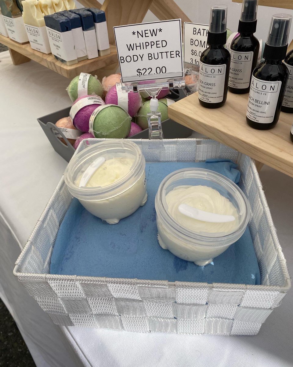 It’s a beautiful (hot… so very hot 🥵) evening down here #commercialstreetnightmarket and we have our all new, fabulous, whipped body butter on ice waiting for you to come and try!