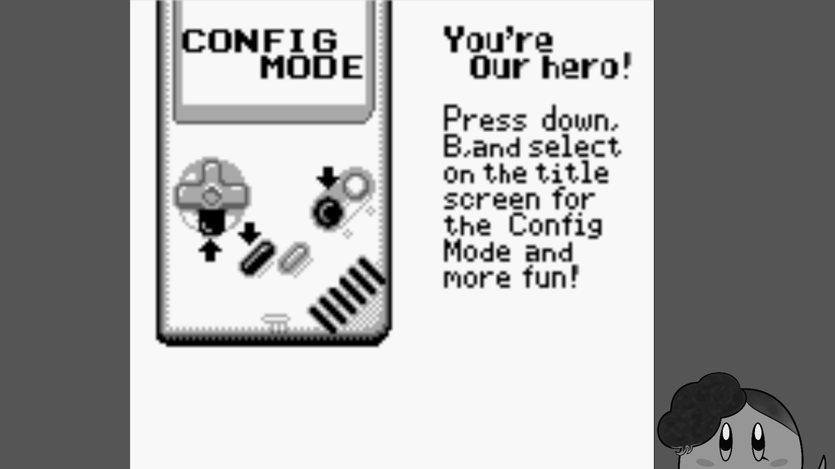 HalcyonVT's tweet photo. I finally decided to get up and finish that Dedede fight from last week's Kirby's Dream Land stream and for my hard work I'm rewarded with the code to the settings menu! https://t.co/ZFI9Dch9v6