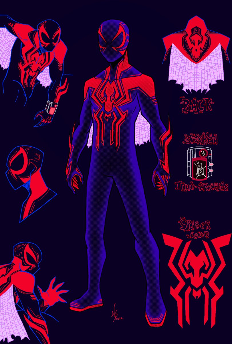 Miguel O'hara O Homem-Aranha 2099. #art #SpiderMan #Spiderverse, image size:811x1200