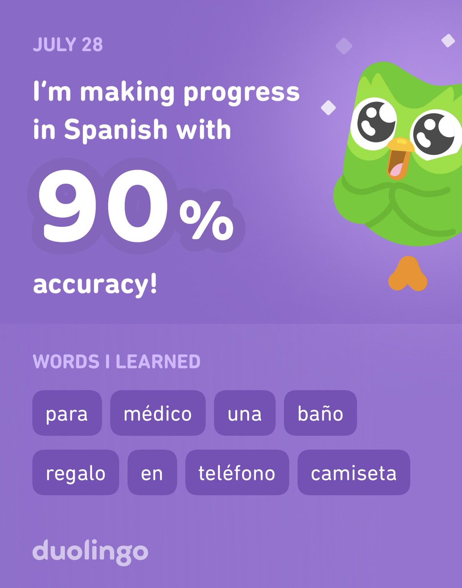 houseofmac's tweet image. I’m learning Spanish on Duolingo! It’s free, fun, and effective.