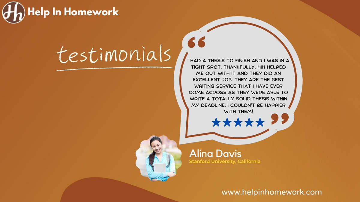 HelpinHomework's tweet image. Dear Alina, we are glad to hear that you are satisfied with our service. Thank you for your feedback.
#helpinhomework #assignmenthelp #feedback #clientsfeedback❤️ #clientsatisfied #happystudents😇