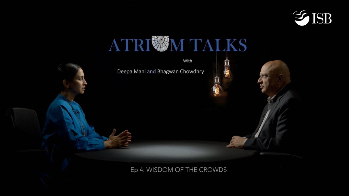 ISBedu's tweet photo. When does the wisdom of the crowd give better predictions than expert predictions? When does the "wisdom" of the crowd become "madness" of the crowd and can lead you astray? @Prof_Dee and @bhagwanUCLA will tell you in this episode of #AtriumTalks.
https://t.co/odkTNizzLq https://t.co/EGd3GyRL6r