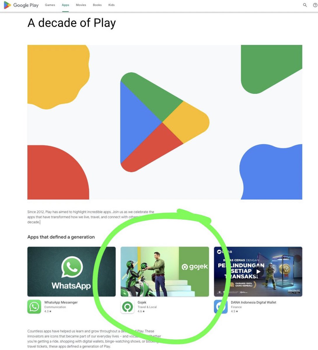Sartaj Singh (@srtajsngh) on Twitter photo “Apps that defined a generation” - Google Play.
So proud <a href="/gojektech/">Gojek Tech</a> <a href="/gojekindonesia/">Gojek Indonesia</a> <a href="/gojekindia/">GO-JEK</a> <a href="/gojeksg/">Gojek Singapore</a>
thanks <a href="/GooglePlay/">Google Play</a> “Apps that defined a generation” - Google Play.
So proud <a href="/gojektech/">Gojek Tech</a> <a href="/gojekindonesia/">Gojek Indonesia</a> <a href="/gojekindia/">GO-JEK</a> <a href="/gojeksg/">Gojek Singapore</a>
thanks <a href="/GooglePlay/">Google Play</a>