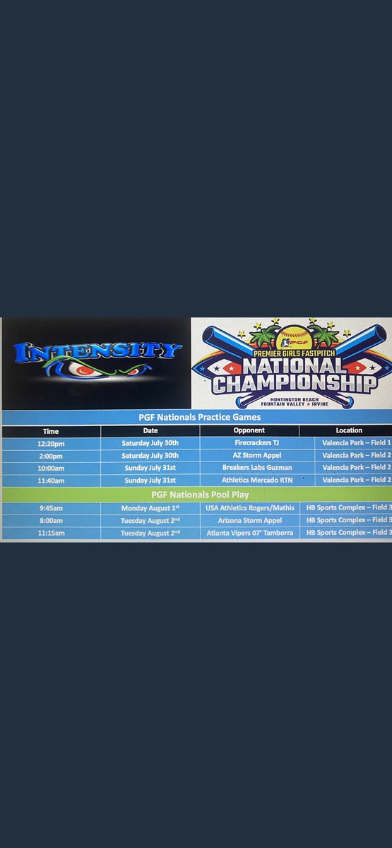 maddie_c_2007's tweet photo. Off to Cali tomorrow for PGF Nationals!Hoping for safe travels and great games💙 @GamecockSoftbll @CowgirlSB @OU_Softball @TexasSoftball @clemsonsoftball @scsbcoach_bev @rittmanjohn @CoachPatrick_ @14uIntensityBOD @PRESBYSB @Jake__Hyatt @coachscottlong @FMUSOFTBALL @ECUSoftball https://t.co/wzyJ0Twd9a