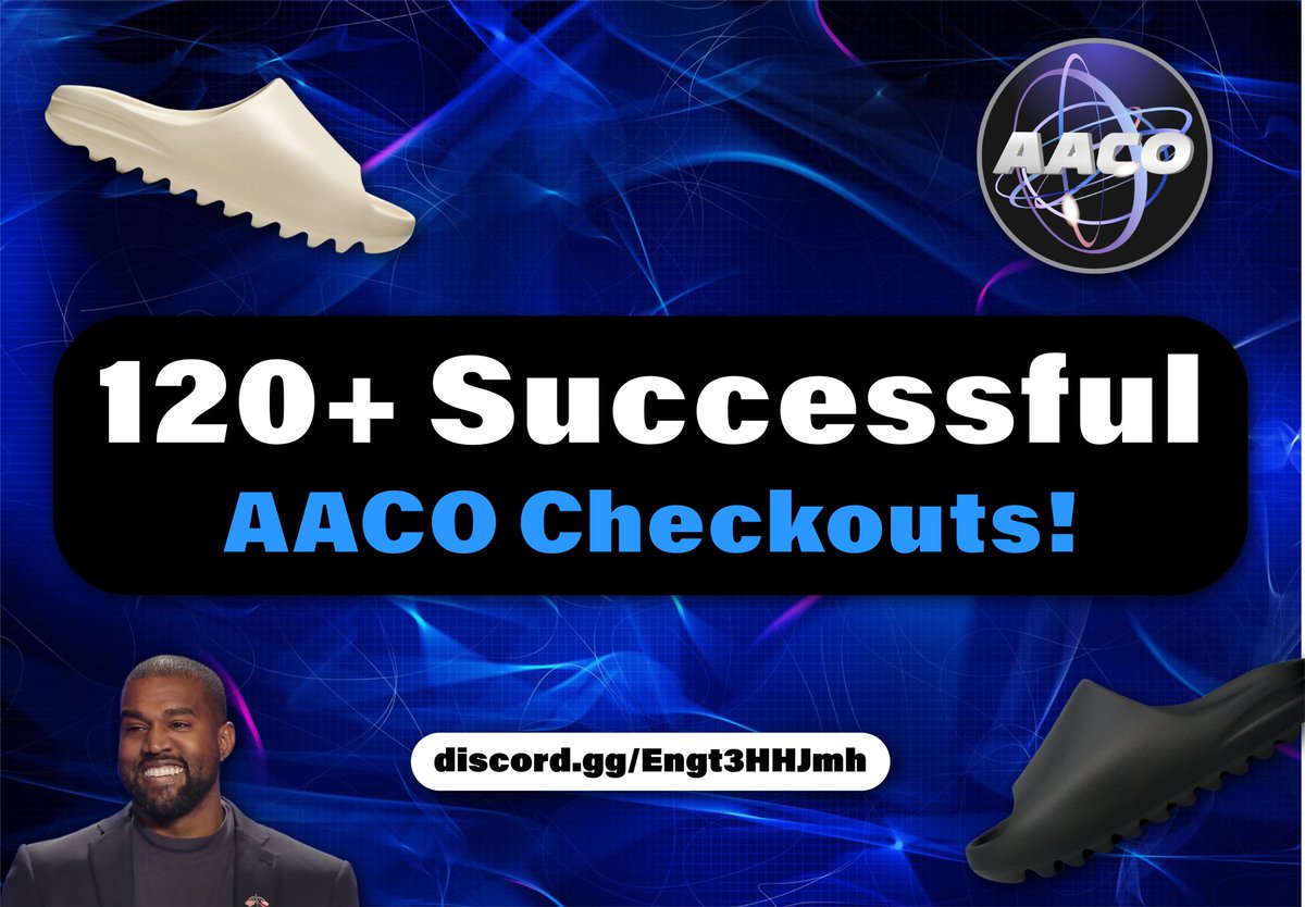 Atomic ACO (@atomic_aco) on Twitter photo 🎉Atomic Yeezy Slides Cookout
✅Over 120 pairs secured by our runners for Atomic ACO customers
📢Need an ACO group to cook for you next YS release?
🔗Join: discord.gg/Engt3HHJmh
🤝Thank you to: <a href="/tricklebot/">TRICKLE</a> <a href="/tricklesuccess/">Trickle Success Page</a> <a href="/ValorAIO/">Valor</a> <a href="/whatbotisthis/">WhatBot</a> <a href="/LiveProxies/">Live Proxies</a> <a href="/WolvesProxy/">WolvesProxy</a> 🎉Atomic Yeezy Slides Cookout
✅Over 120 pairs secured by our runners for Atomic ACO customers
📢Need an ACO group to cook for you next YS release?
🔗Join: discord.gg/Engt3HHJmh
🤝Thank you to: <a href="/tricklebot/">TRICKLE</a> <a href="/tricklesuccess/">Trickle Success Page</a> <a href="/ValorAIO/">Valor</a> <a href="/whatbotisthis/">WhatBot</a> <a href="/LiveProxies/">Live Proxies</a> <a href="/WolvesProxy/">WolvesProxy</a>