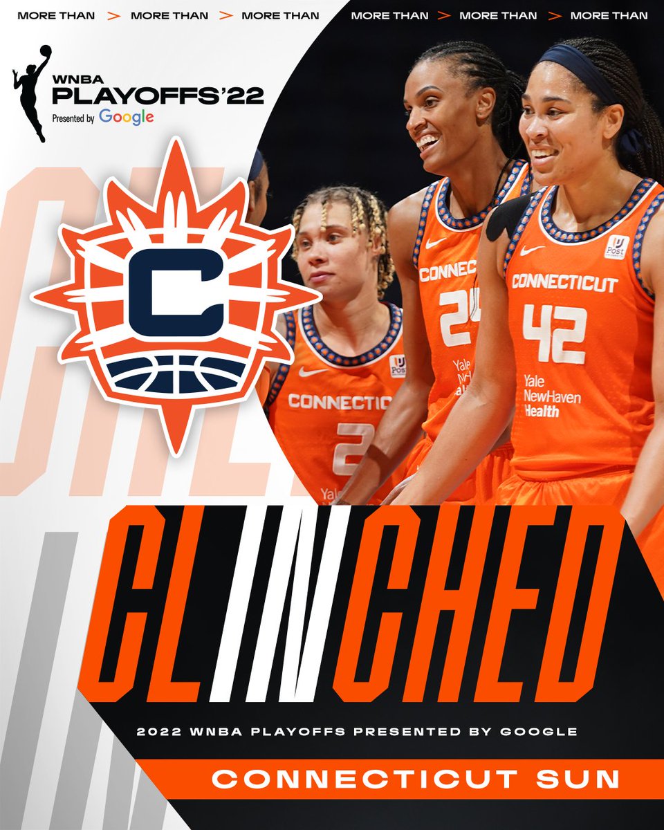 With their win against the Storm, the <a href="/ConnecticutSun/">Connecticut Sun</a> have clinched a spot in the 2022 WNBA playoffs!