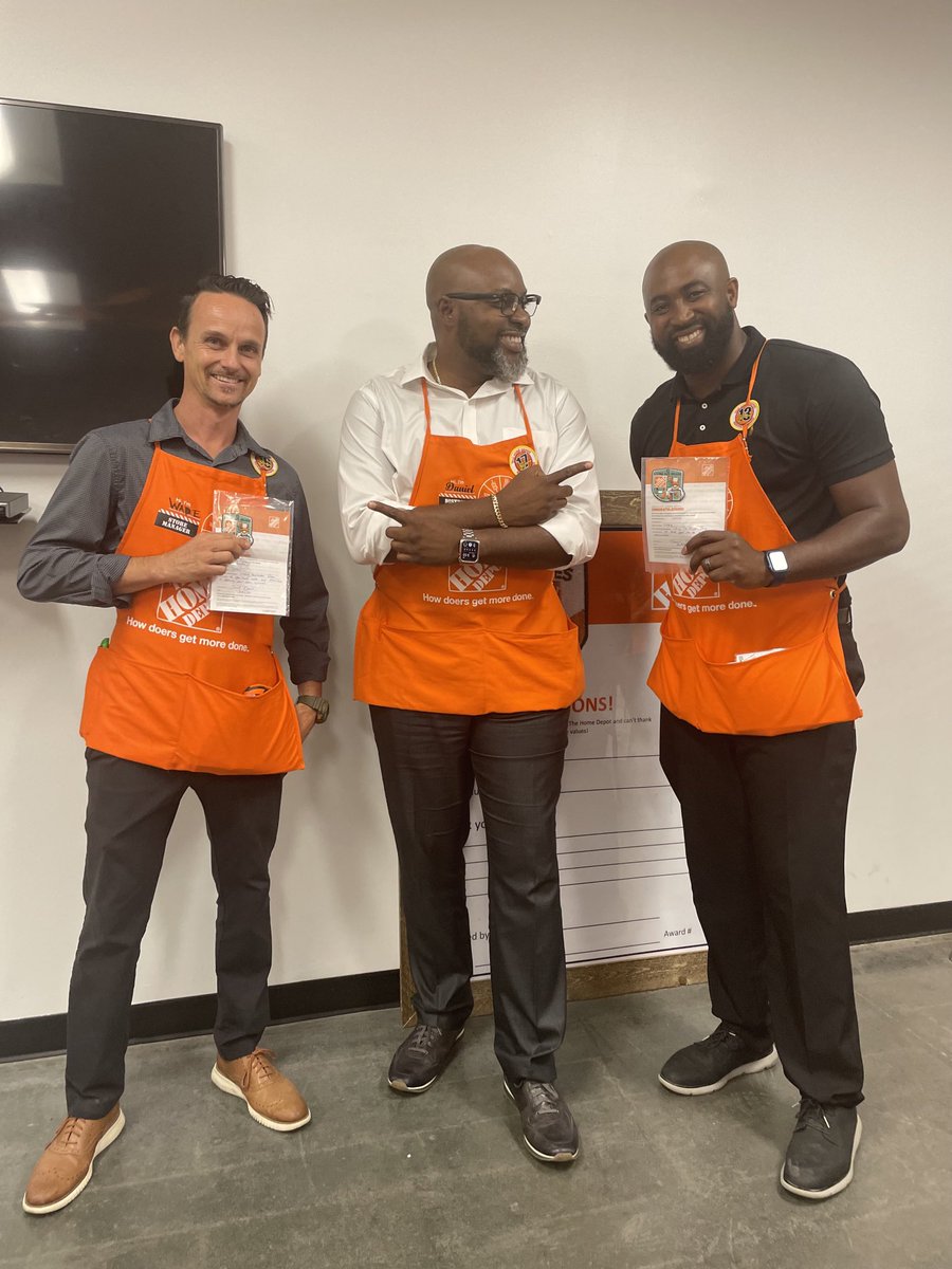 Wade and Corey. Thank you for your servant leadership and for being value based leaders. Your leadership inspires our associates and keep our customers loyal to Home Depot. I am so proud of what you both have achieved in Buckhead. Great job!