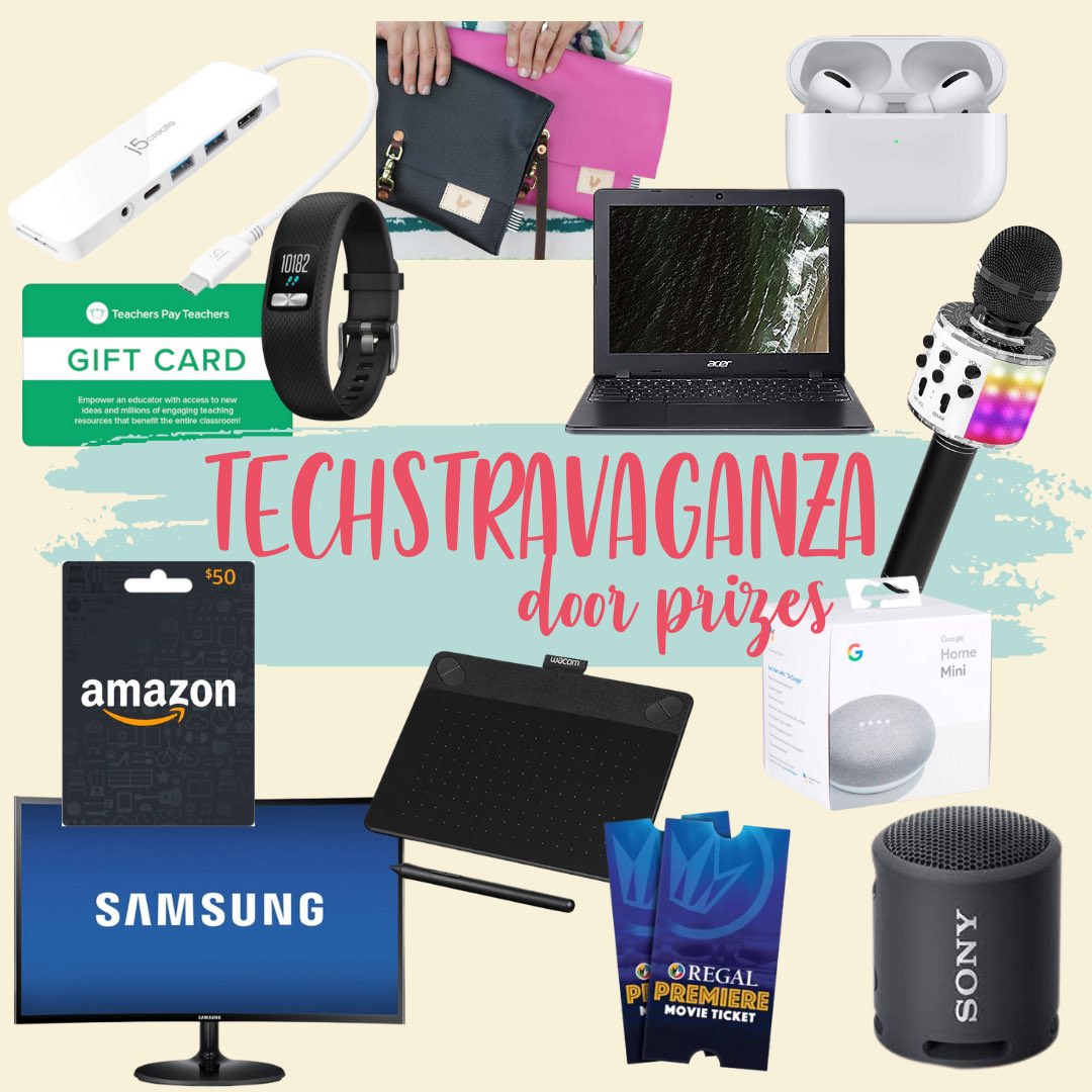 If you registered for Techstravaganza, make sure you don’t miss the drawing for some amazing giveaways! We are drowning in edtech swag, door prizes from local businesses, and technology that will level-up your instruction 🤙🏼 <a href="/LCSEDU/">Lynchburg City Schools</a> #techstravaganza22