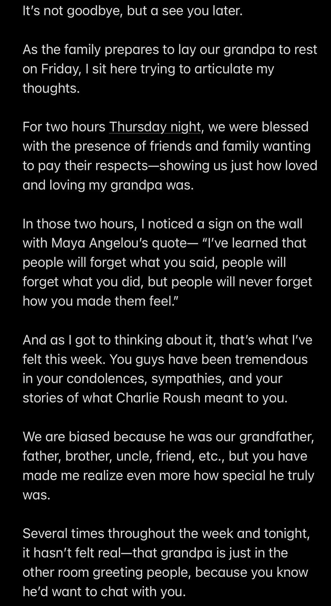 Its Not Goodbye Its See You Later Quote