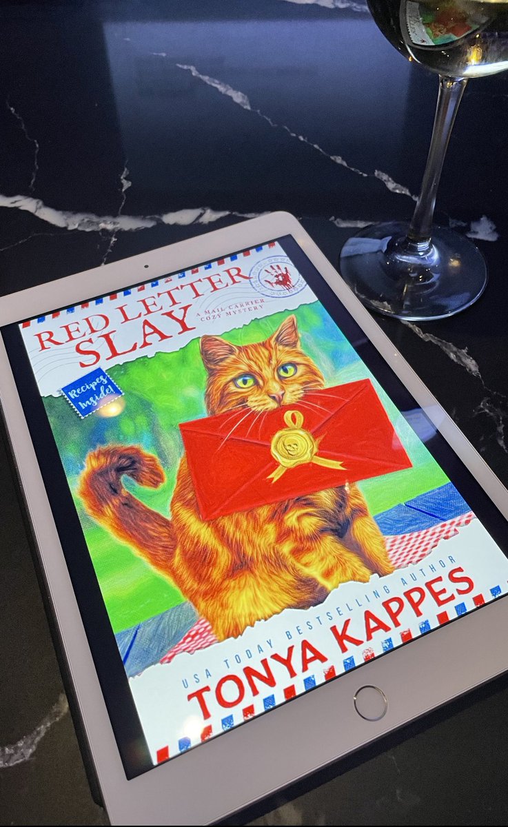 Wine and a good book. You can’t beat it. Happy release day @tonyakappes11! Review coming soon. #OhYeahIReadThat #tonyakappes #redletterslay #cozymystery