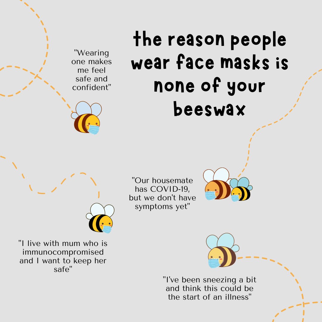 Infectious respiratory illnesses such as flu, COVID-19, and RSV are circulating widely. 🤧

If you see people wearing #facemasks and social distancing, please be respectful. There are many reasons someone may choose to, need to, or be required to wear a mask. 😷