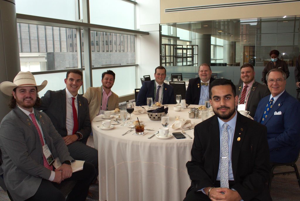 Sad I could not attend <a href="/KappaSigmaHQ/">Kappa Sigma</a> leadership in Denver but proud of <a href="/lichtenwalter1/">Charlie</a> for representing <a href="/KappaSigmaXiEp/">Kappa Sigma TC</a> sitting next to <a href="/KappaSigmaWGS/">KappaSigmaWGS</a> and with brother <a href="/pwgm_tpb/">Bishop</a>! Soak in everything they say like a sponge.  So much knowledge there.  #aekdb