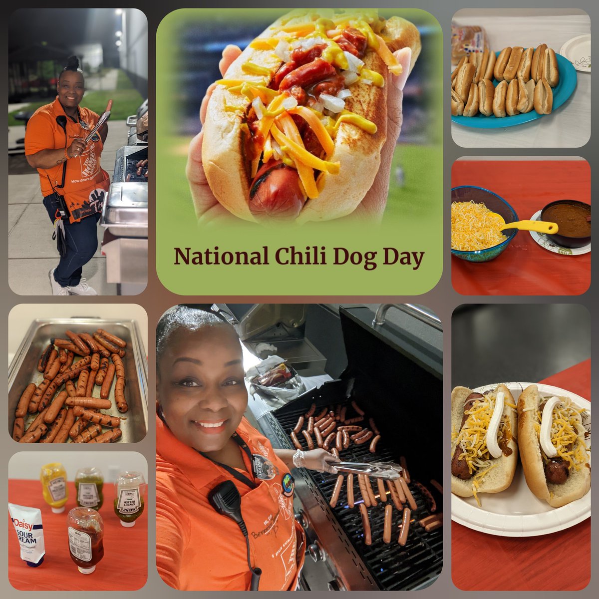 🧡🧡It's National Chili Dog Day ... Couldn't let this day pass without getting on the grill for our Overnight Replens Team <a href="/5855DFCMDO/">DFC/MDO 5855</a>  .. Anything for our Awesome Associates 🧡🧡
