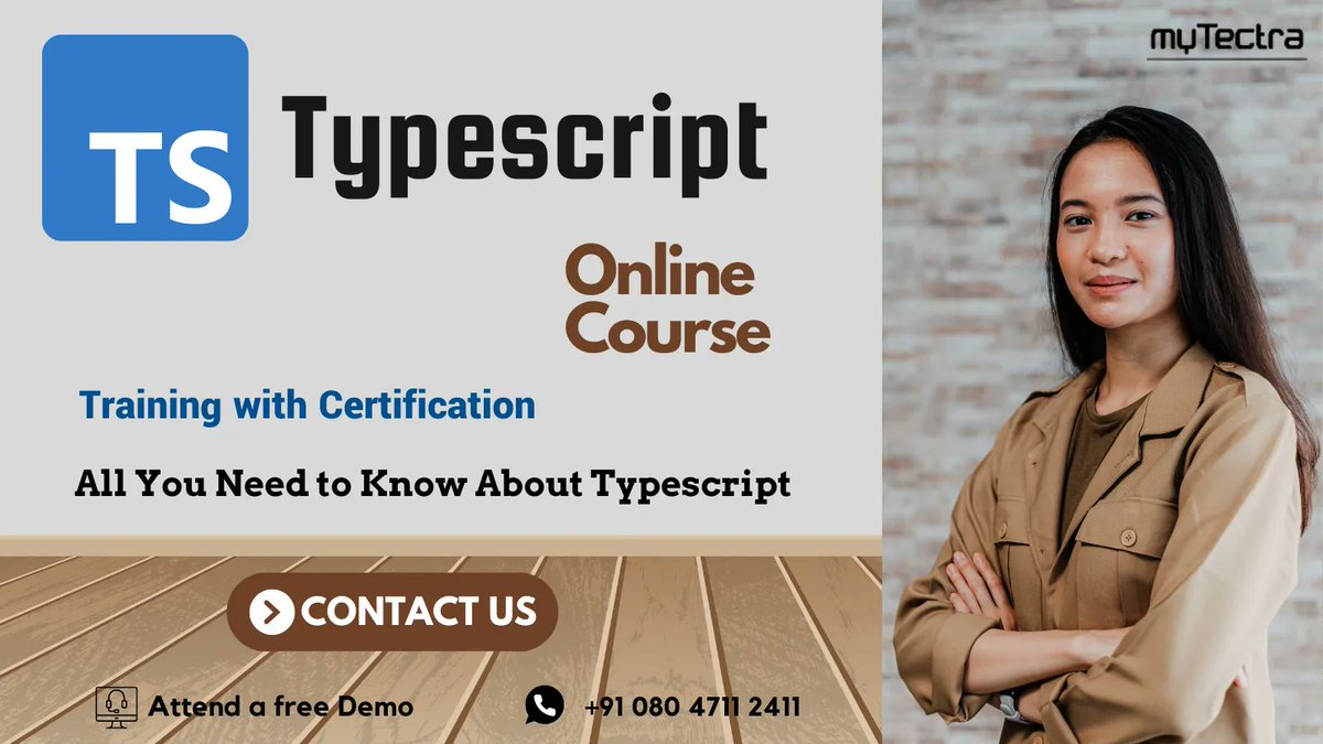mytectra's tweet image. Experience the best Typescript Training with myTectra.
⭐️Let's get started and learn from the experts!⠀
Live Online Training - Delivered Globally
Call Us on +918047112411 and Enroll Now!
To know more visit: buff.ly/2z2TXCe
#typescript #typescripttraining