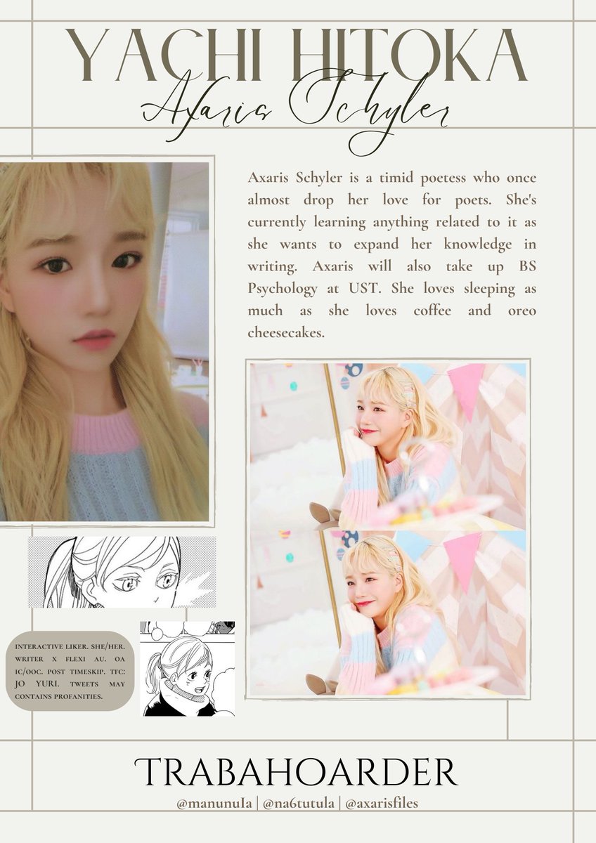 ㅤ ㅤ
ㅤ ㅤ
                 yachi axaris schyler hitoka.
                 not new, just reintroducing.
͏͏                 like  &amp;  rt   to   be  mutuals.
                 —————               #hqrp
ㅤ
ㅤ ㅤ