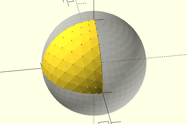 caterpillar's tweet photo. How to draw a polygon on a sphere? My way to solve the task is triangulating the polygon and then...
https://t.co/GESTgEs4et
#OpenSCAD
#dotSCAD https://t.co/yb8NjDplvI