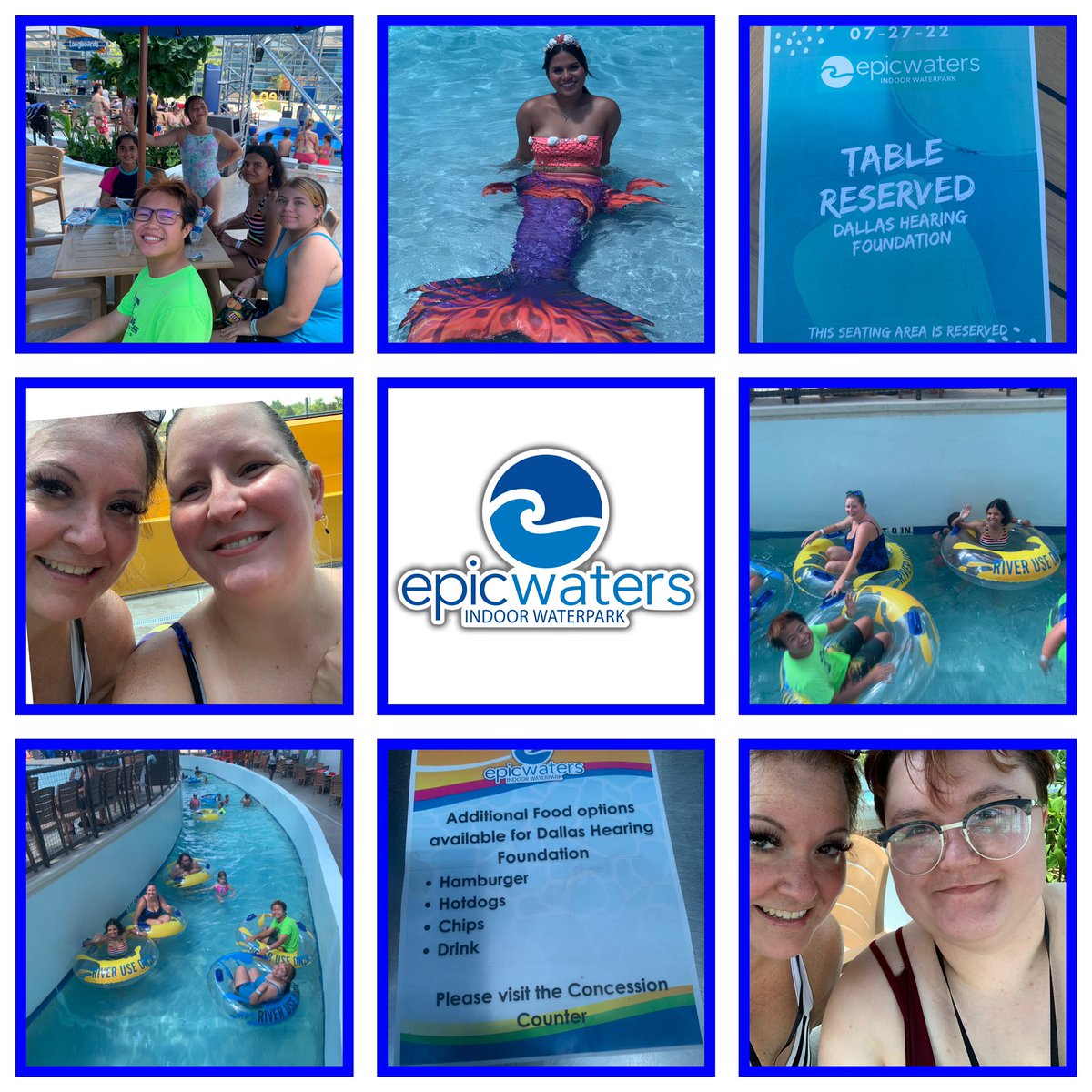 Kudos to Epic Waters for meeting w/their lifeguards b4 our visit so they would know there may be teenagers that would not be able to hear them. They also printed out choices for meals so teens could point to their choice so as to be able to communicate with the staff at snack bar