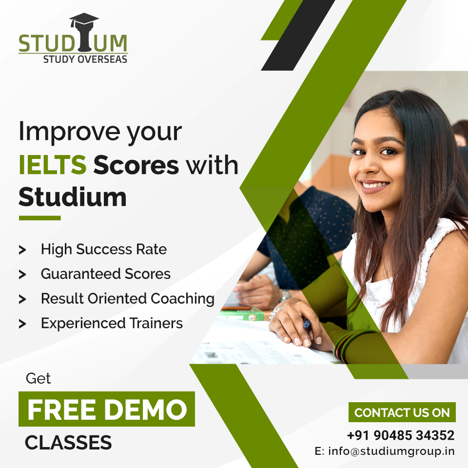 Improve your IELTS Scores with Studium Group 
Get FREE Demo Classes…

#StudiumGroup #IELTS #StudyAborad #FreeDemo #AcheiveYourDreams #Career #StudentLife