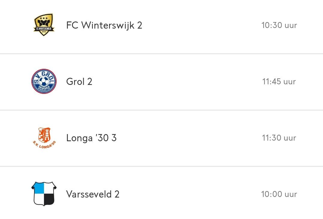 De bekerpoule is bekend!
Een mooie maar ook zware loting met twee reserve hoofdklassers in de poule. <a href="/inpersonlv/">In Person Lichtenvoorde</a> <a href="/longa30/">Longa '30</a>