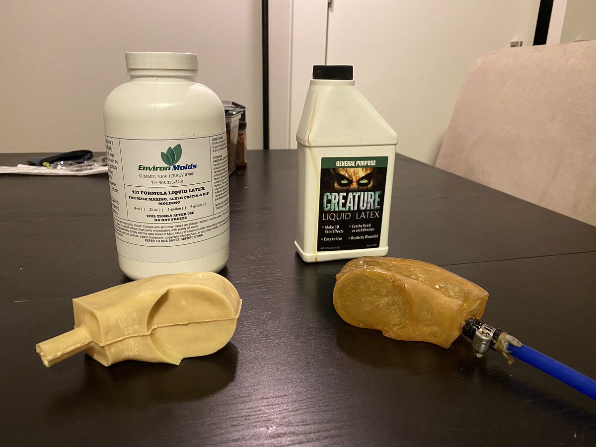 edfungus's tweet photo. EnvironMolds Latex (left) works wonders in creating balloon mandrels for carbon layup https://t.co/DEuSe8orlY