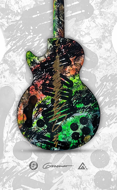 gracmor's tweet photo. Melodía
"Hay un alboroto en tu mente y aturdido está tu corazón que te llevará por dos caminos donde el trayecto cambiará tu vida".
Intervención artística sobre guitarra eléctrica para colección privada. 
Técnica mixta.
#gracmor #art #calligraffiti #graffuturism https://t.co/DPKVLl5B3D
