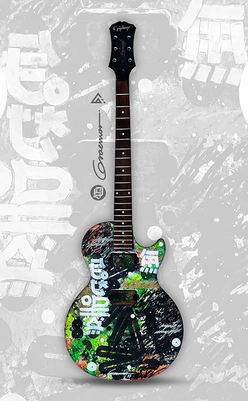 gracmor's tweet photo. Melodía
"Hay un alboroto en tu mente y aturdido está tu corazón que te llevará por dos caminos donde el trayecto cambiará tu vida".
Intervención artística sobre guitarra eléctrica para colección privada. 
Técnica mixta.
#gracmor #art #calligraffiti #graffuturism https://t.co/DPKVLl5B3D