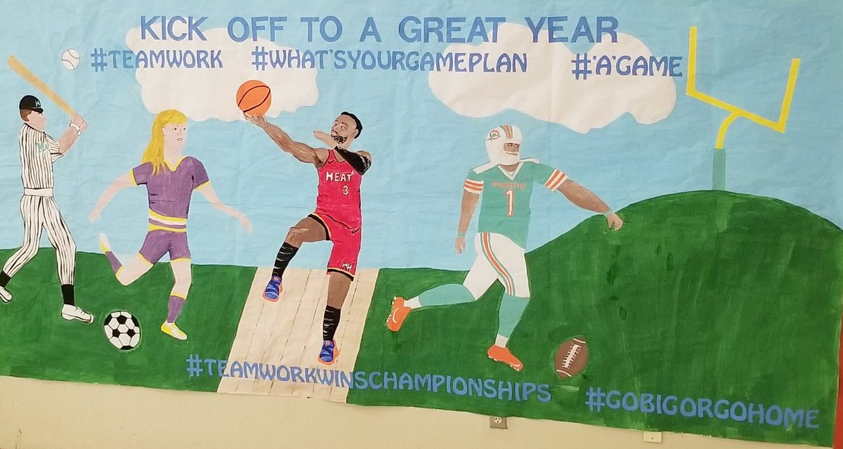 DavidLawrenceK8's tweet photo. Kickoff to a great year #TeamDolphins #BringYourAGame #champions #OurteachersRock @DavidLawrenceK8 @MDCPSNorth https://t.co/KMJ1wyrDyL