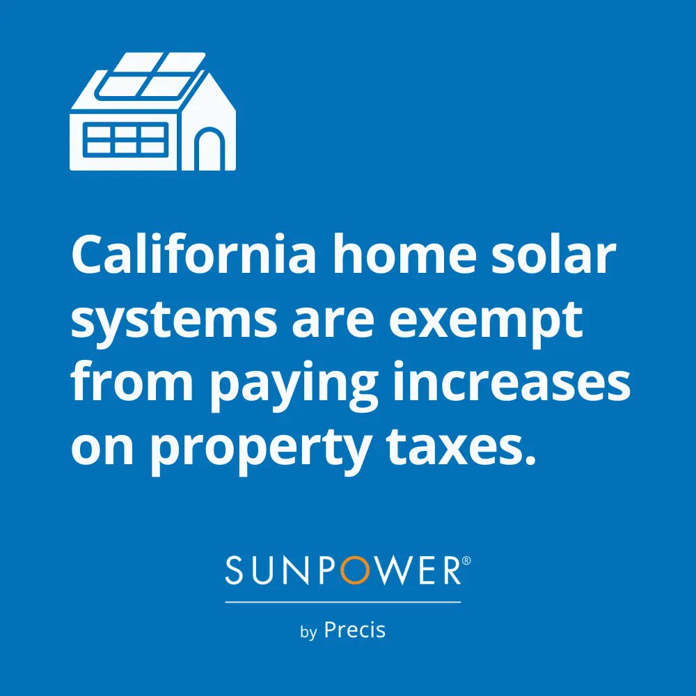 PrecisSolar's tweet image. Did you know that if you live in California and purchase a home solar system, you will be exempt from paying an increase on your property taxes!? That’s more savings in your wallet. Learn your options at precissolar.com #brightspot #saveeeath #protectearth #Solar