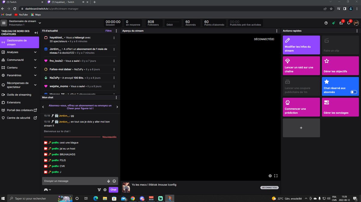 prdfnn's tweet image. Je close mon stream tranquille, je vais sur mon gestionnaire de twitch et je vois que @hayablast_  me host au même moment 🥲 Btw merci a tous pour les 60 subs, c'est un palier incroyable pour moi ! ❤️