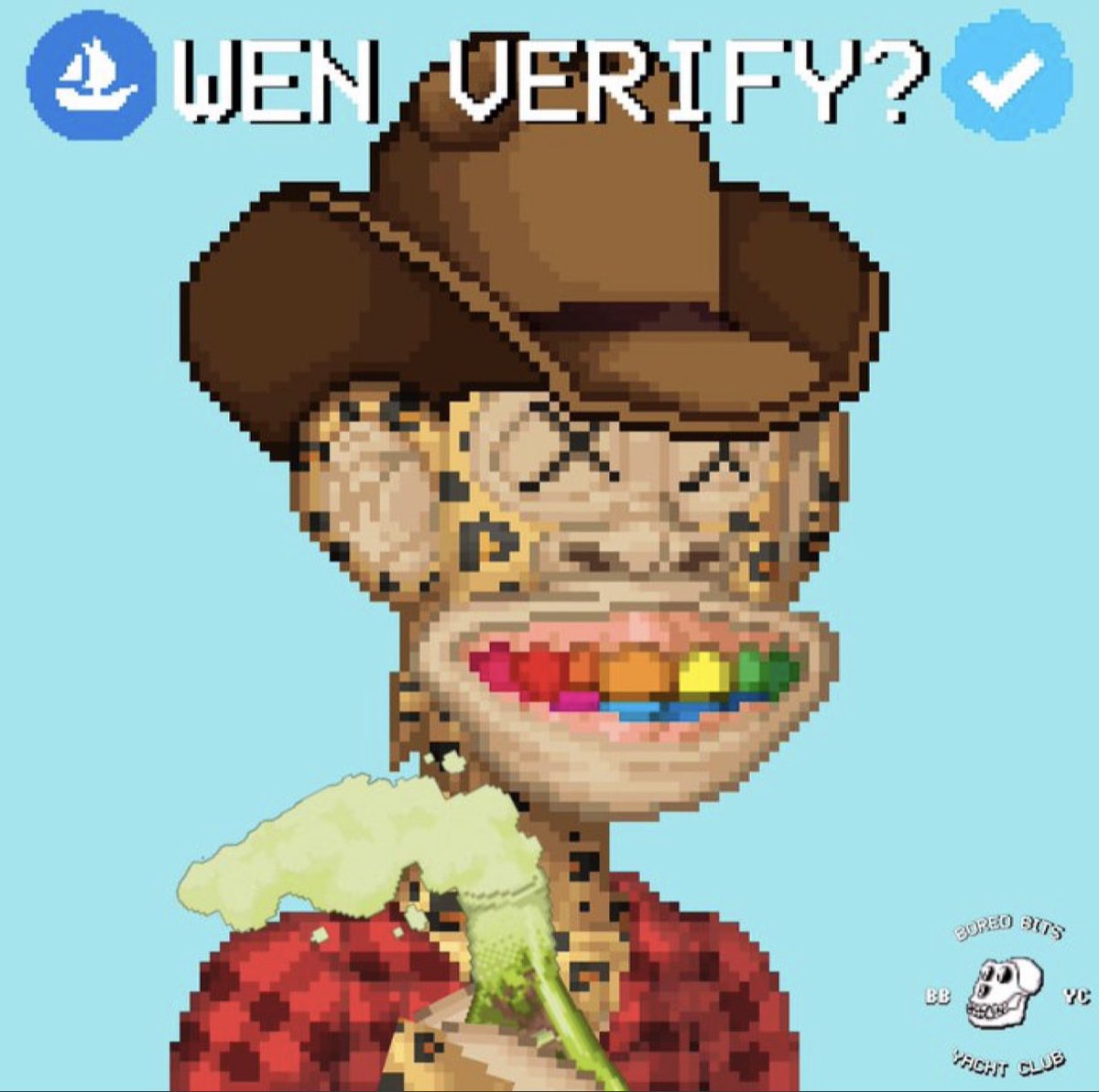 Ape_hozer's tweet photo. Yo @opensea ππΌ@BoredBitsNFT already applied for blue check. Whatβs the hold up? #BBYC Nearing 500ETH volume. @LooksRare @gemxyz @the_x2y2 would have done their job already. @opensea_support @brendan_opensea #WenVerify #BBYC #MBYC #BBCC https://t.co/gXrcF87d7i