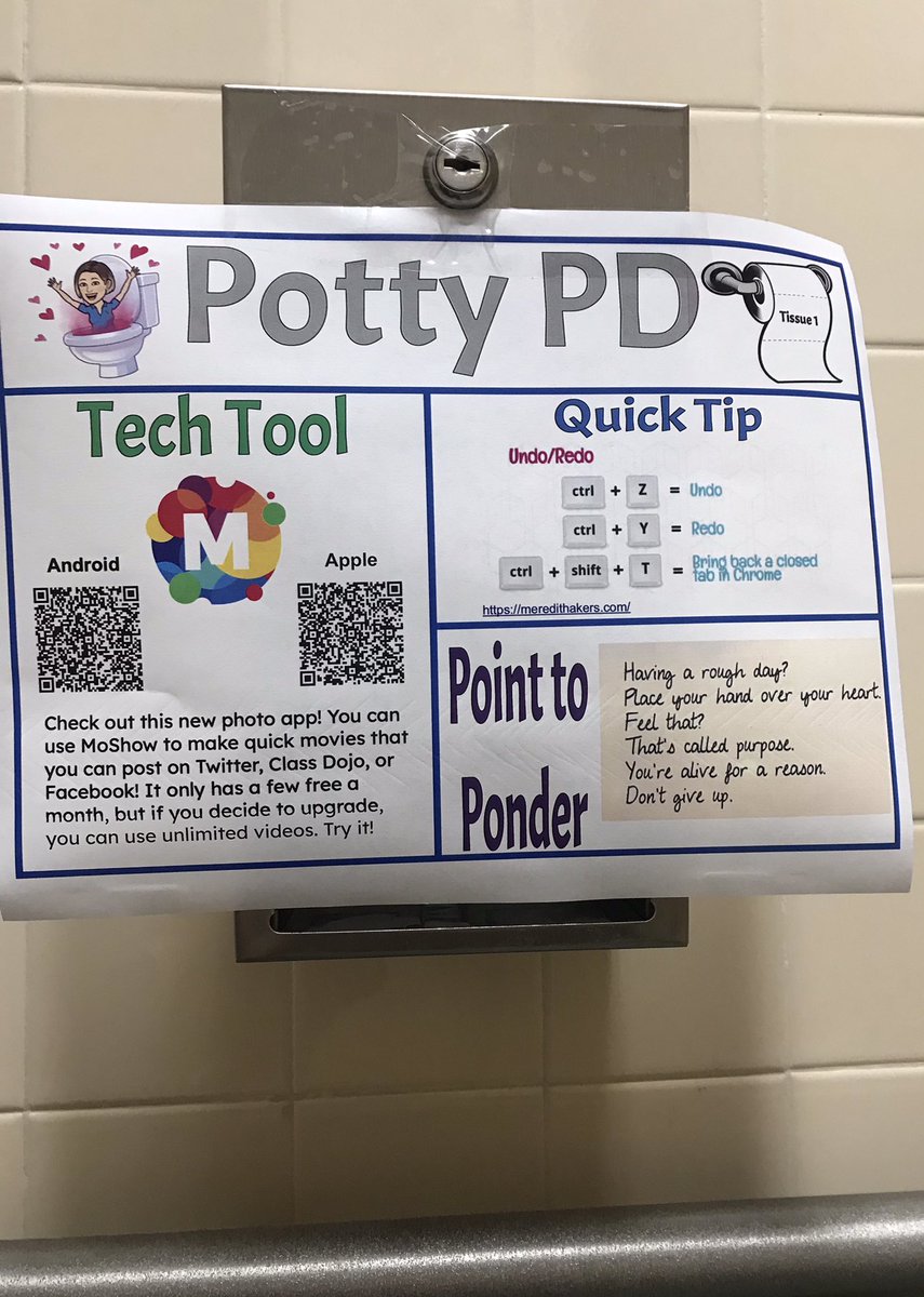 Want to learn something new but don’t have time? Try this! ⭐️Potty PD⭐️ When EVERY moment counts! Thanks to our wonderful IT specialist, Ms. Ronnie Macias, we can learn while we GO! <a href="/EastPointES1/">East Point ES</a> <a href="/YsletaISD/">Ysleta ISD</a>
