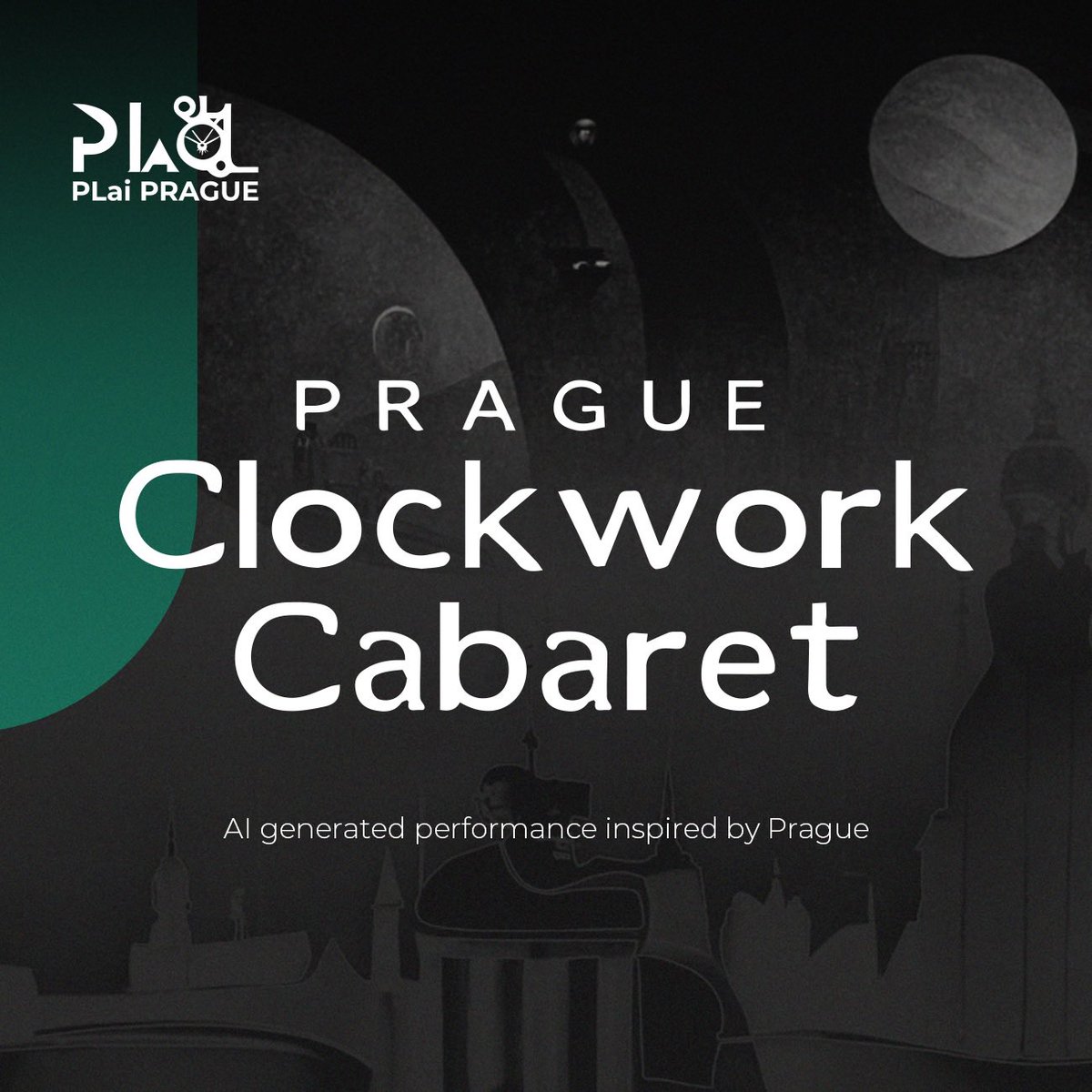 Written by machines. Performed by men. #Prague, #Čapek, #Kafka, #Golem, #Einstein, #Havel. Meet the future of #cabaret Premiere 4 Oct in # Prague PLaiPRAGUE.eu #ai #theatre