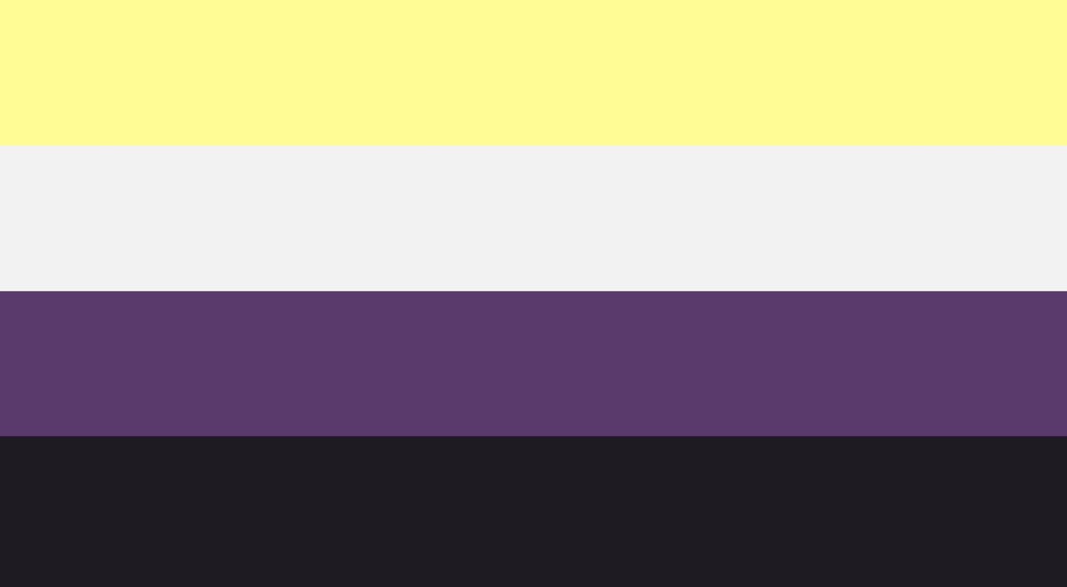 queerflag's tweet photo. Non-Binary flag colorpicked from Olivier from Vanitas no Carte https://t.co/POEt90hTMX