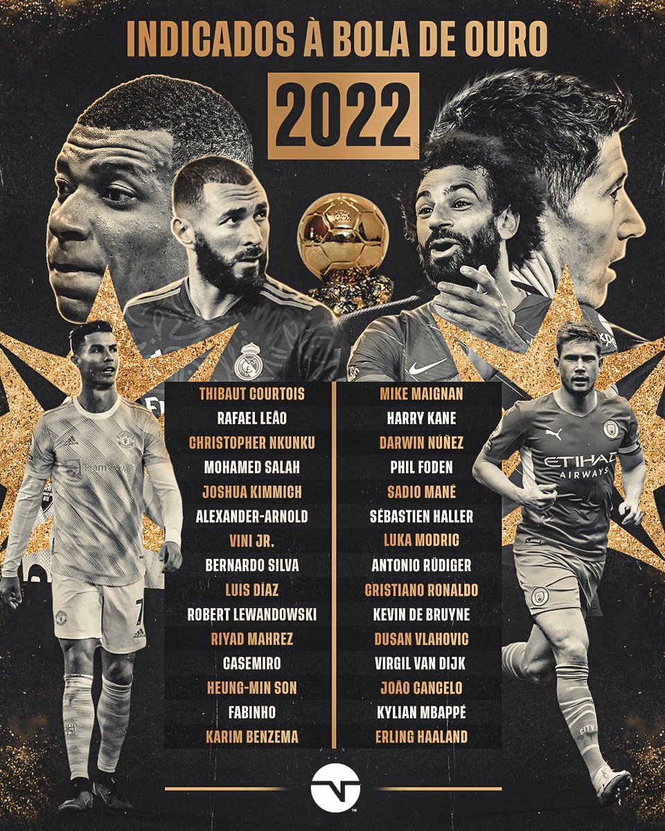 Estes são os 30 nomeados para a Bola de Ouro 2023