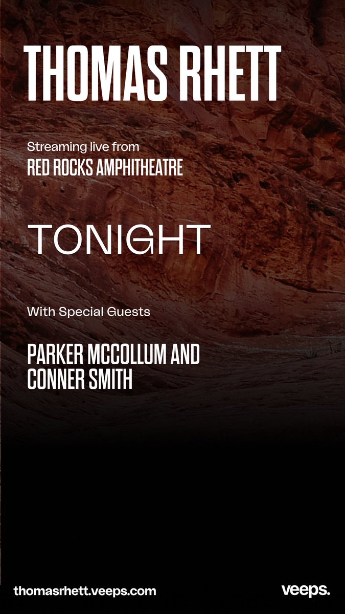 ParkerMcCollum's tweet photo. Bringing the Red Rocks show with @ThomasRhett and @ConnerVSmith to y’all tonight live with @Veeps. Get your tickets: https://t.co/6yKeO10vzk https://t.co/kaqmyRczdN