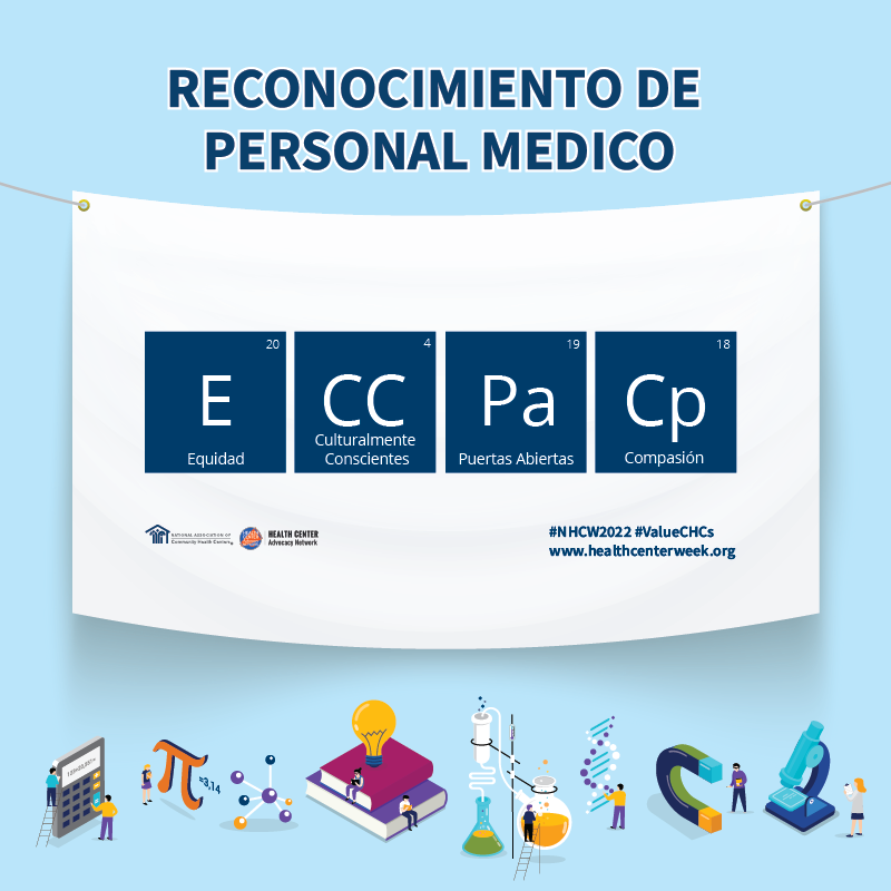 ¡Hoy es el Día de Reconocimiento de Personal Médico! Hoy y todos los días celebramos el trabajo y compromiso del personal de los centros de salud que atienden a 1 de cada 3 residentes del condado de Santa Cruz. #NHCW2022