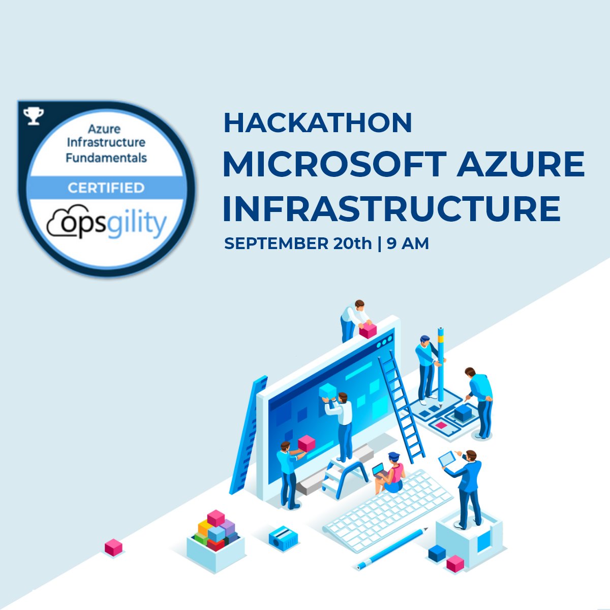 SkillMeUp_Learn's tweet photo. Hackathon: Azure Infrastructure │ September 20th │ Use Code SUMMEROFCLOUD to save 25% | Register: https://t.co/qtSaUqER0M

#Azure #AzureFamily #CloudComputing #Microsoft #MicrosoftAzure #MicrosoftCertified #Cloud #100DaysOfCloud #100DaysOfCode #AzureCertified #SkillMeUP https://t.co/LXDwlmiyUk