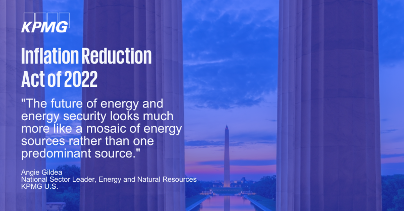 KPMGUS_News's tweet photo. With the U.S. Congress’ passage of the Inflation Reduction Act today, @KPMG_US Leaders weigh in on the impact and significance of this legislation, particularly its climate provisions ⤵