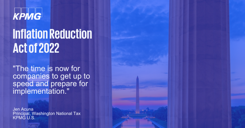 KPMGUS_News's tweet photo. With the U.S. Congress’ passage of the Inflation Reduction Act today, @KPMG_US Leaders weigh in on the impact and significance of this legislation, particularly its climate provisions ⤵
