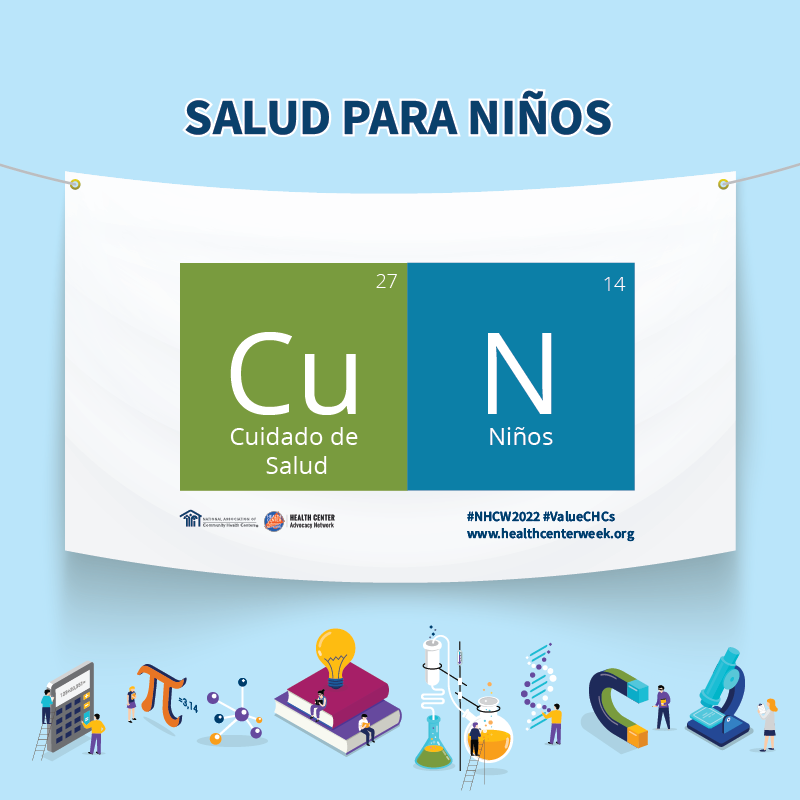 Más de 8 millones de niños en los Estados Unidos reciben atención médica en un centro de salud comunitario. Desde colectas de libros hasta carreras divertidas, los centros de salud organizan eventos que ayudan a los niños a sentirse saludables, felices y empoderados. #NHCW2022