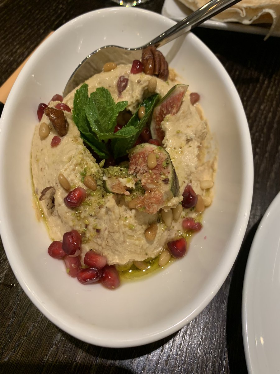 A fig and walnut humous this evening … bit different but delicious <a href="/Mezzet/">Mezzet Restaurant</a>
