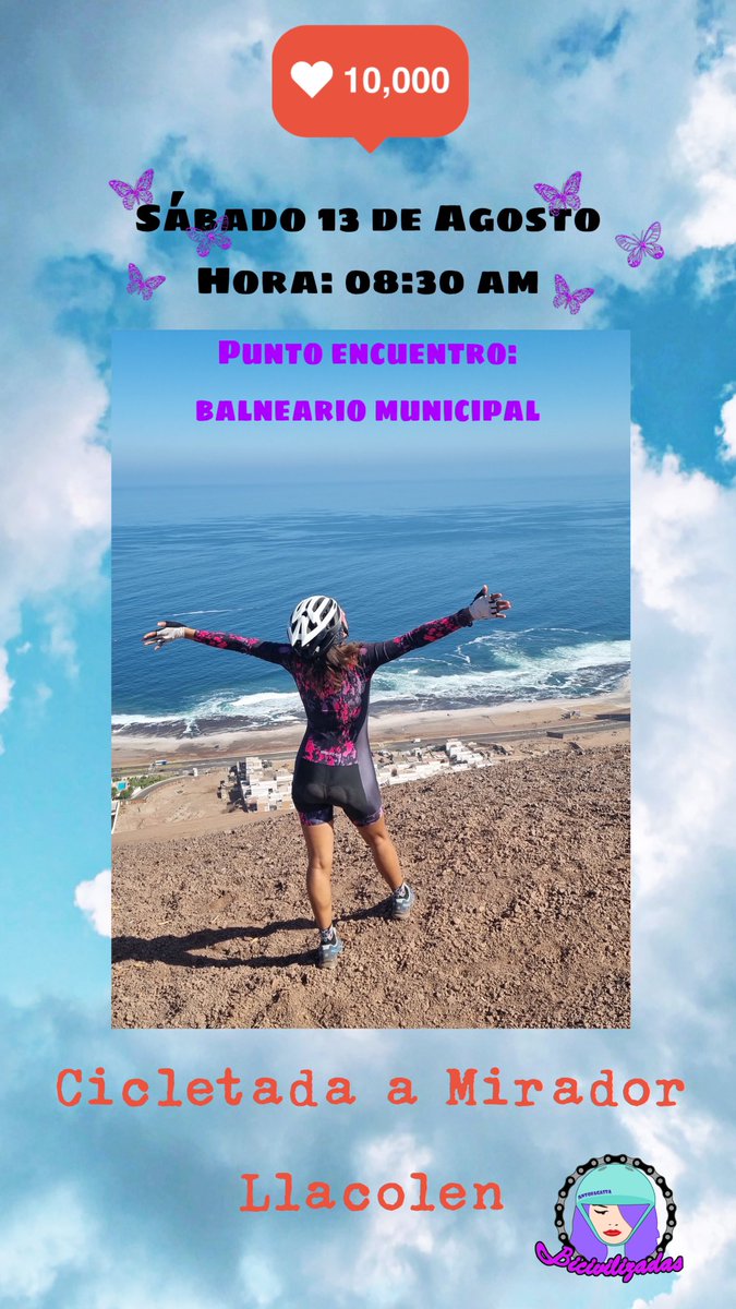 Mañana Cicletada de #bicivilizadas 🚴🏻‍♀️🌼 a Mirador Llacolen, un espacio de mujeres ciclistas y compartires, todas son bienvenidas #antofagasta #mujeresenbici #empoderamiento #libertad #freedom #antofacity #laperladelnorte #pedalea