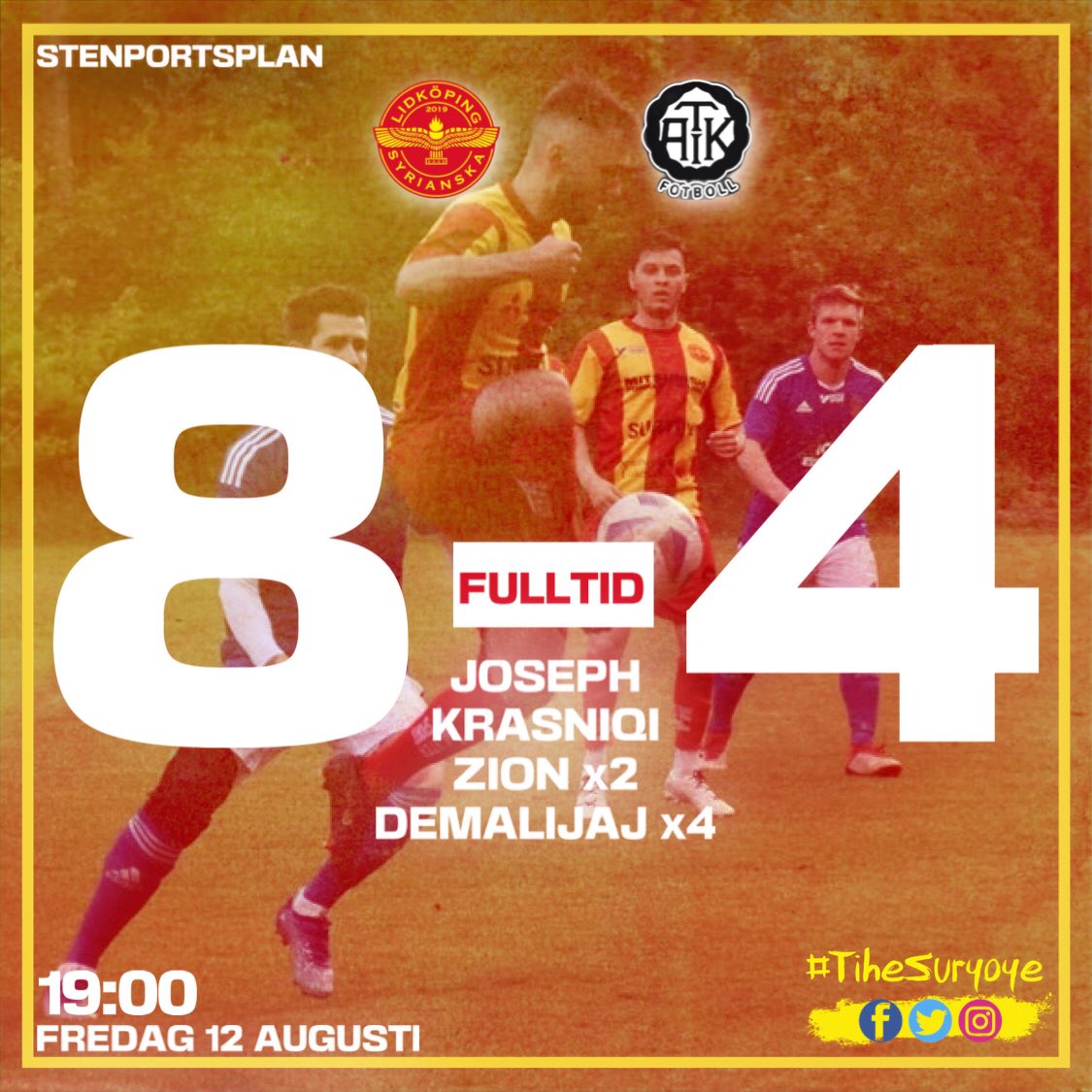 🟡FULLTID🔴

Målrik match avslutas med 3 poäng! 

#tihesuryoye
