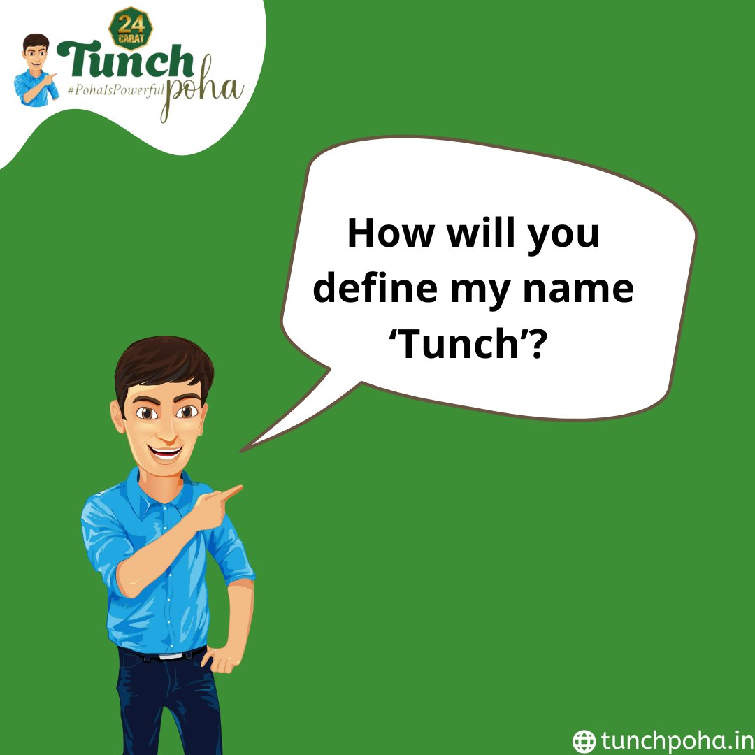 MrTunchIndia's tweet photo. What is the first thing that comes to your mind when you hear my name 'Tunch'?
Let me know in the comment section below.
#TunchPoha #PohaIsPowerful #3daystogo #food #poha #kandepohe #indianfood #breakfast #foodie #maharashtrianfood #healthyfood #indianbreakfast #food #mrtunch https://t.co/BkXcX9G7mP