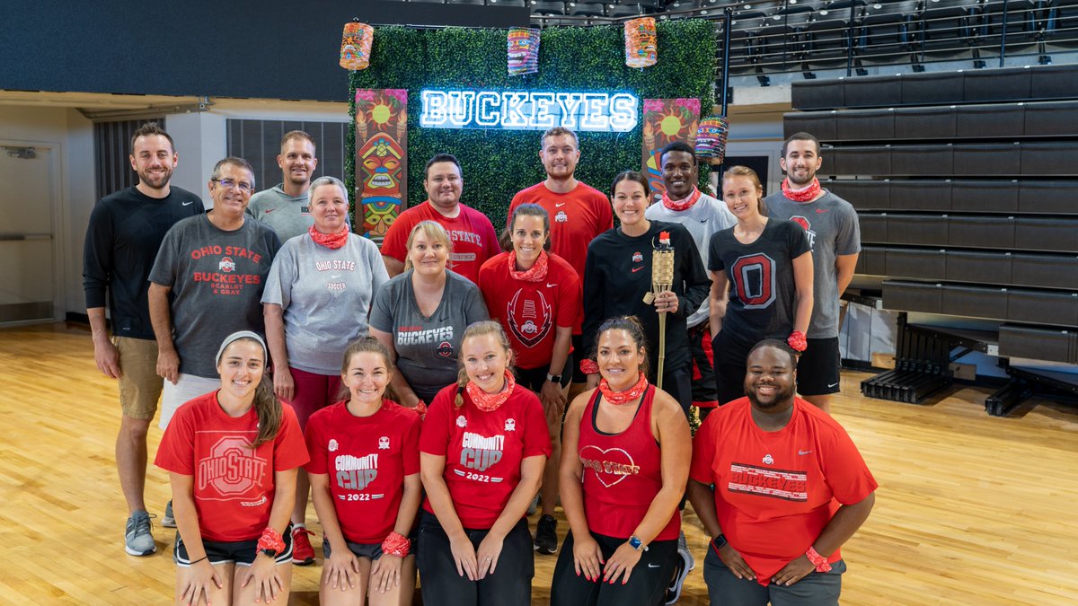 OhioStAthletics's tweet photo. Friday's are for team bonding! Staff Survivor was a huge success. #GoBucks 💯🔥 https://t.co/W5jOwPjyrz