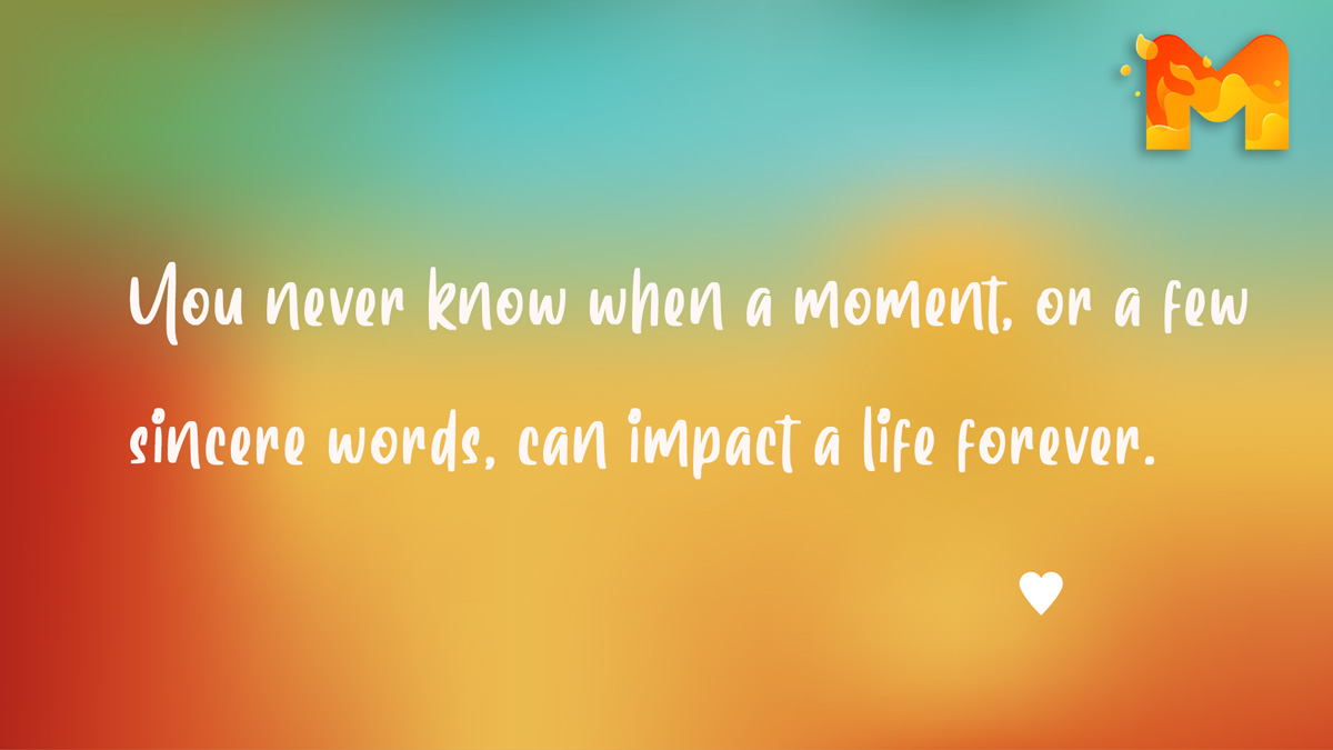 A single expression or action can create impact in someone's life. 

#impact #MovementDAO <a href="/ThePeaceDAO/">The Peace DAO</a> <a href="/move_xyz/">MOVE Community</a> #createchange #globalgood