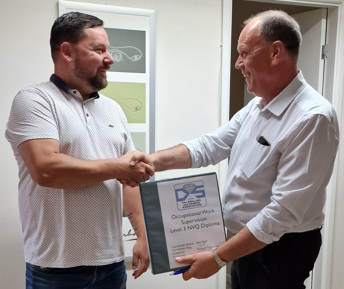 Congratulation Neil Batt from <a href="/DDrillGroup/">D-Drill Group</a> for completing your Level 3 Qualification. You did amazing after unfortunately missing a few sessions you worked hard in your own time to catch up and smash your Level 3.