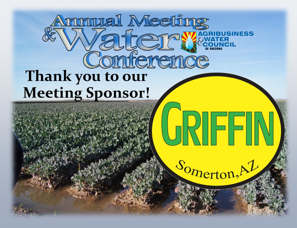 abwcaz's tweet photo. Thank you to the ABWC Annual Meeting & Water Conference sponsor, Griffin Ranches in Somerton, Arizona!
For more info that will address our water crisis, visit:
https://t.co/wPGE8abhHh
#water #ABWC #savetheriver #buildbackh2o #waterconservation #watershortage #drought https://t.co/GSFJAMqmRK
