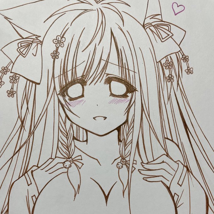 筆がノるとこうなる自分。どうしようかな、このこはくちゃんの色紙 