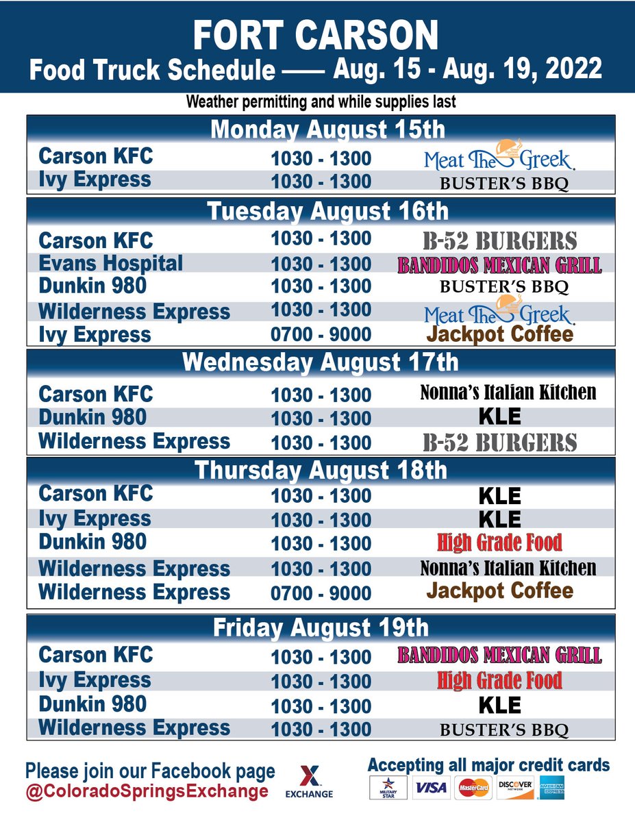Here's this week's food truck schedule ⬇